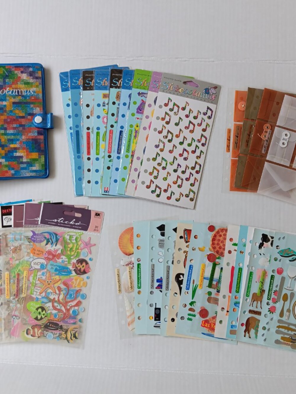 Stickopotamus Sticker Binder With 41 Sticker Sheets (27 New Or Full)
